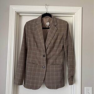 a new day Brown Plaid Blazer